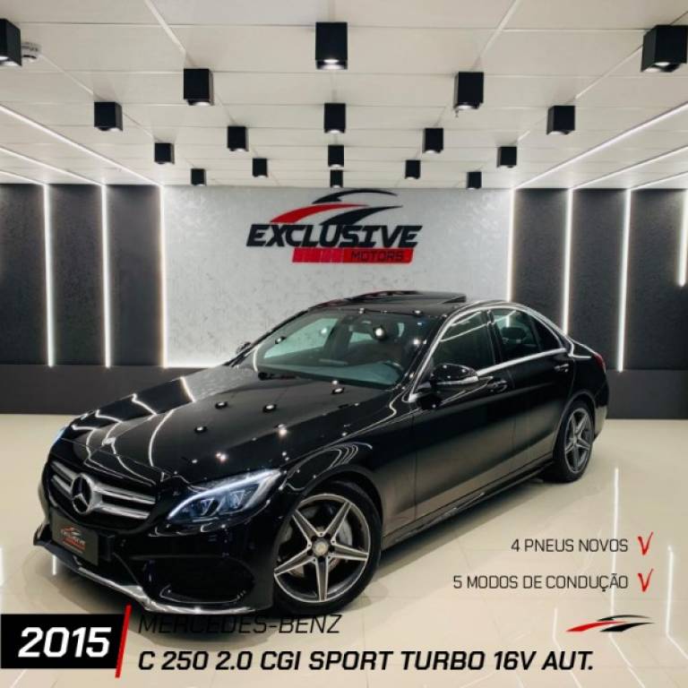 MERCEDES-BENZ - C 250 - 2015/2015 - Preta - R$ 159.900,00